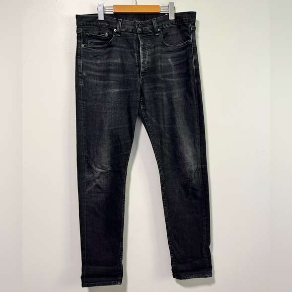 Rag & Bone Men’s Black Dustin Slim Fit Jeans Size 34W x 32L - Picture 5 of 15